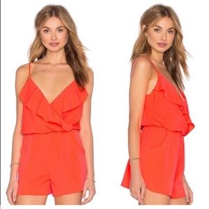 NWOT 1.State Bright Orange Romper